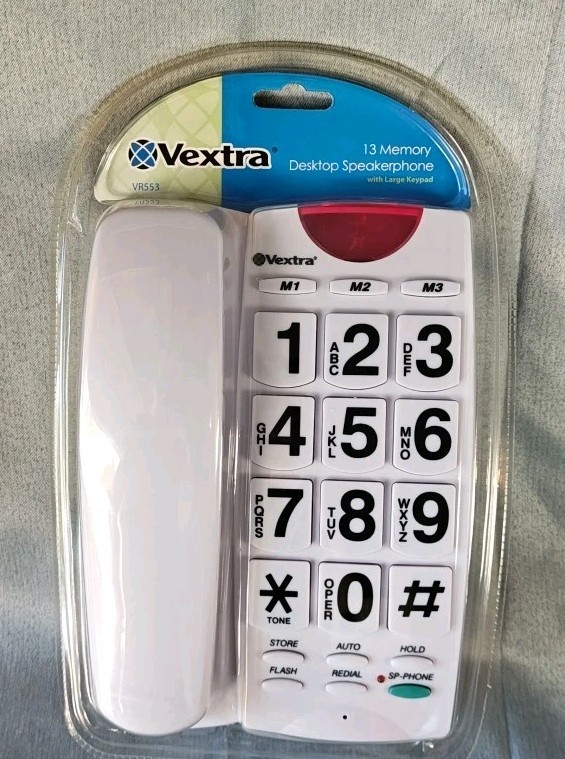 Vextra Desktop Speaker Phone Large Keypad New