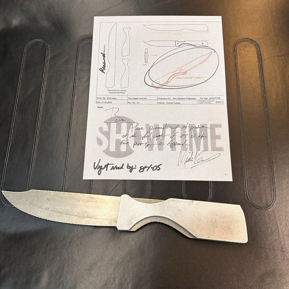 AUTHENTIC Preproduction - Sample Design “Kill Knife” for DEXTER Showtime Series