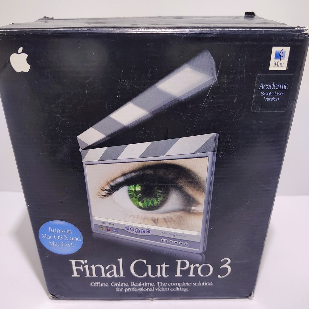 Final Cut Pro 3 for Mac/Apple User Manuals Original Final Cut Disc