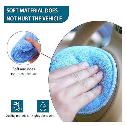 4 Pack Microfiber Applicator Pads, Car Wax Foam Buffing and Cleaning 4 PCS