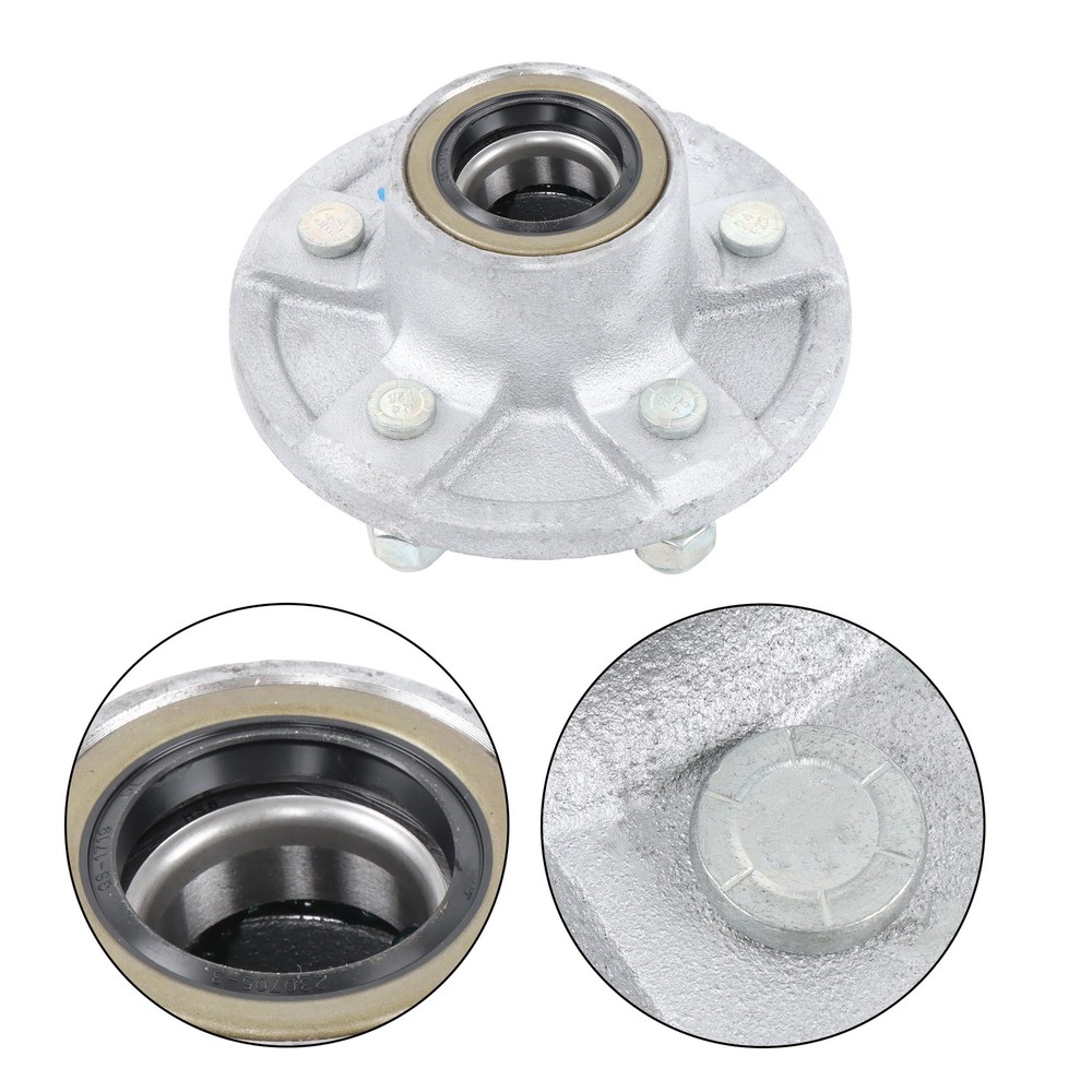 2x Boat Trailer Galvanized Hub Kit 5 Lug 1-3/8" x -1/16" Bearing 3,500 Greased