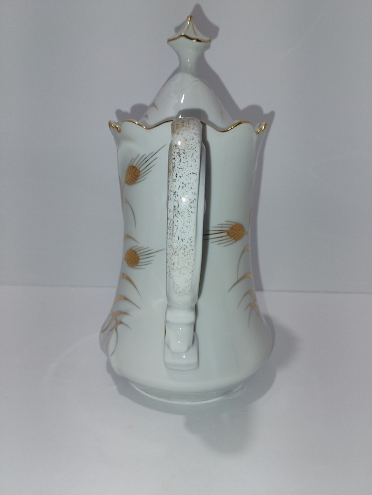 Lefton Wheat Coffee Pot With Lid