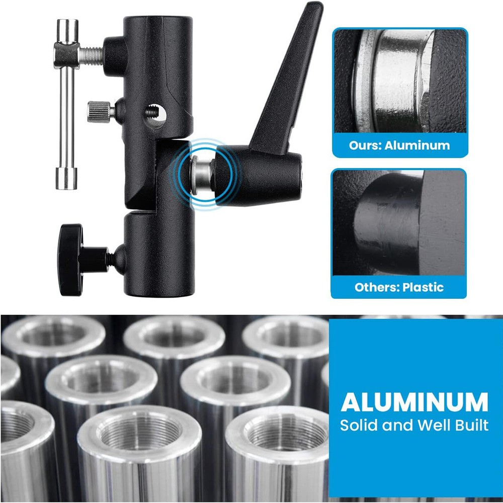 H-Type Camera Flash Bracket Umbrella Softbox Tripod Mount Light Stand Adapter