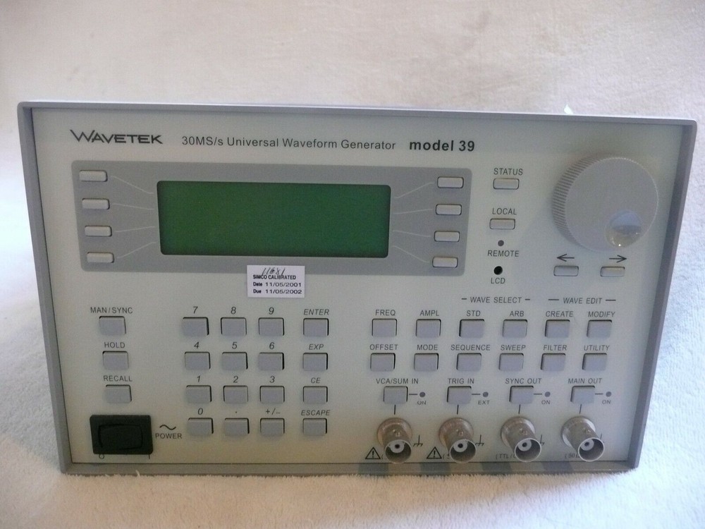 Wavetek Model 39 30MS/S Universal Waveform Generator 18-28C.Tested Make Offer!!!