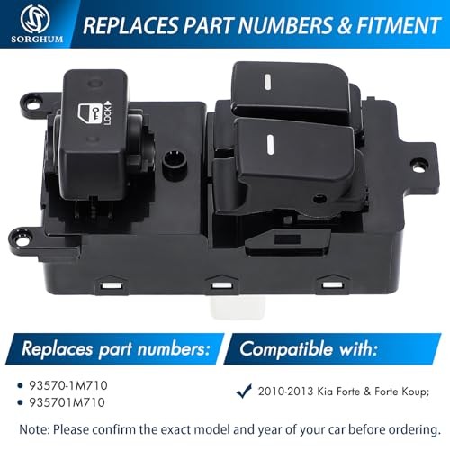 Power Window Switch Driver Side - Master Window Switch Compatible with 2010