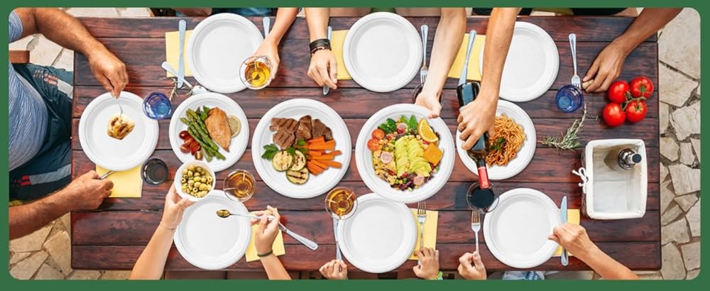 50 postable Paper Plates, Includes 25- & 25- Heavy Duty