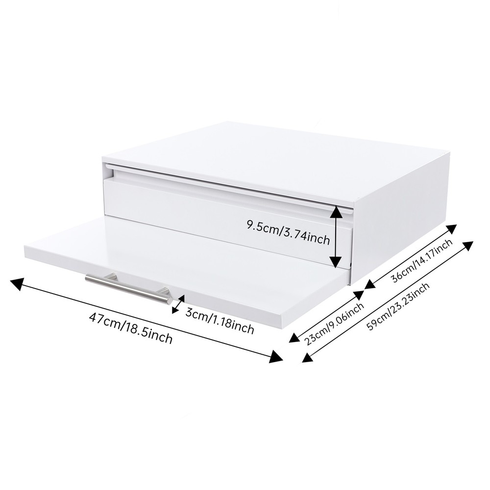 Countertop Microwave Rack, Microwave Stand with Drawer & Shelf