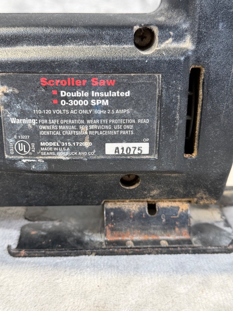 Sears auto scroller saw jigsaw Model no 315.172090 (tool only)
