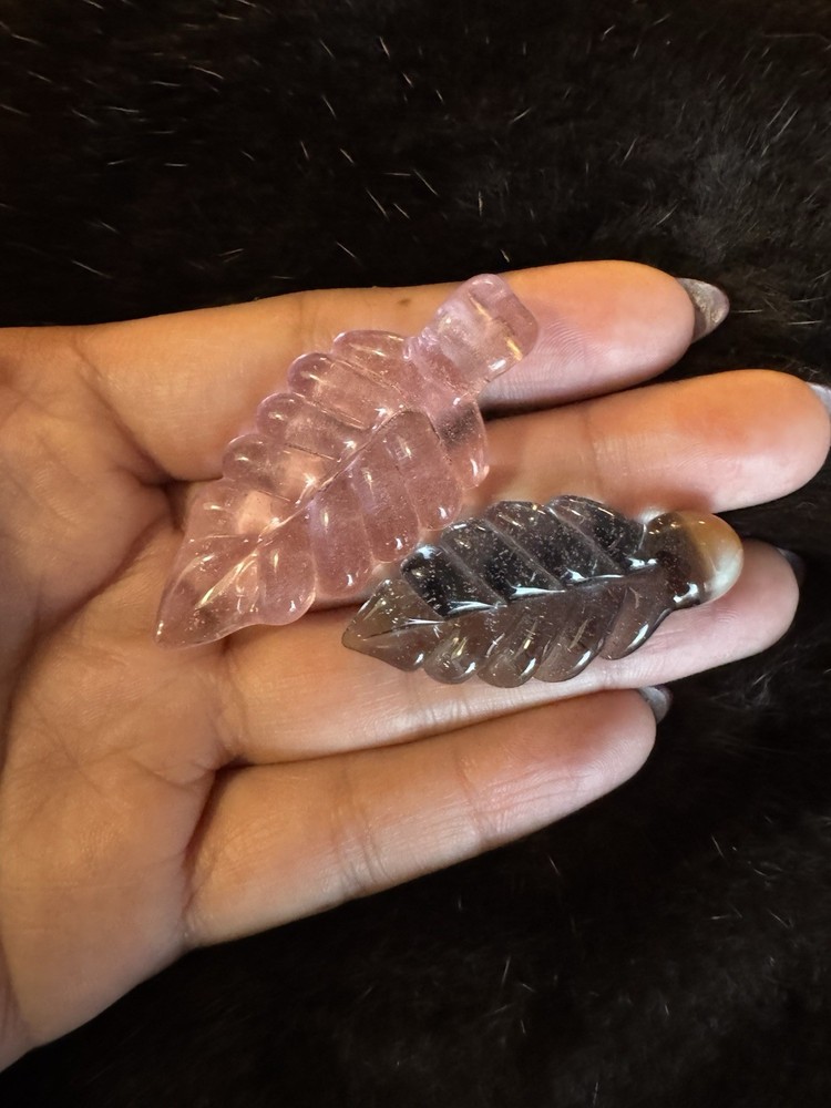 Two Feather Glass Pendants