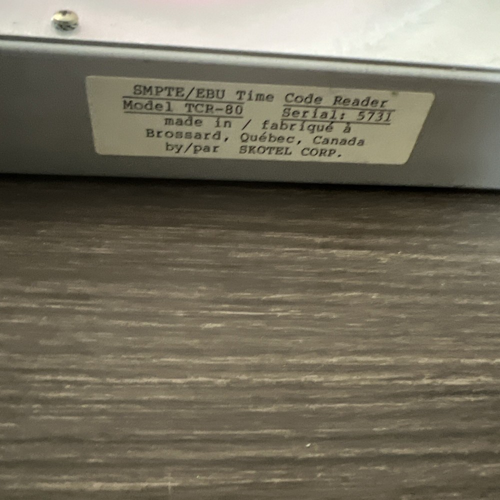 Vintage Skotel Time Code Reader Model TCR-80V
