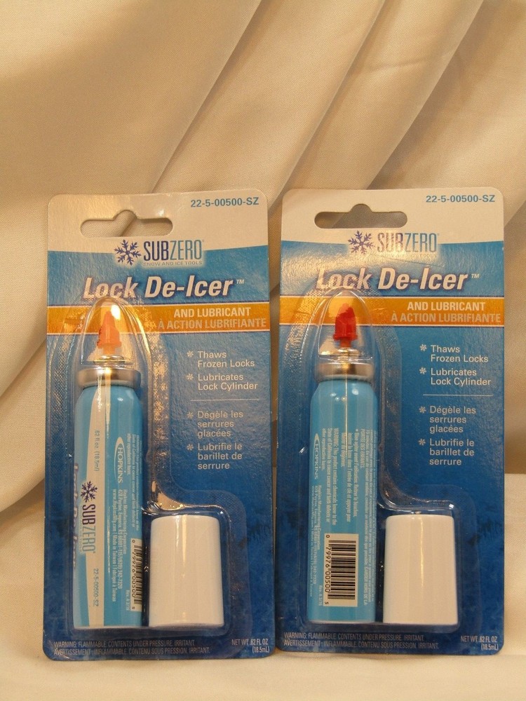 **LOT OF 2**SUBZERO Lock De-Icer and Lubericant