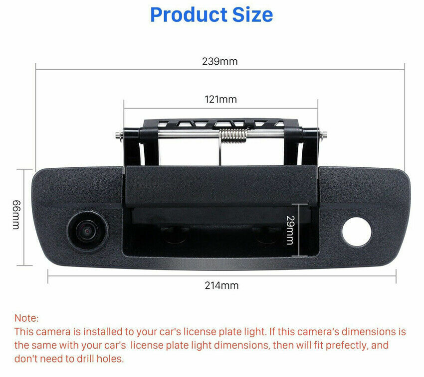 Tailgate Backup Reverse Handle Camera For Dodge Ram1500,2500,3500,2009-2017