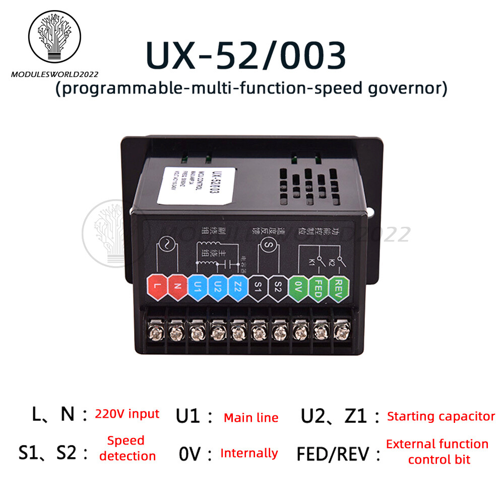 AC220V 400W Digital Display Motor Speed Regulator Motor Speed Control Controller