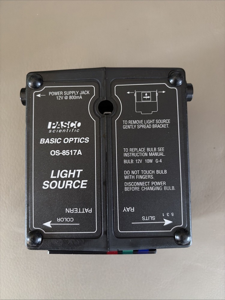 Pasco Scientific Basic Optics OS-8517 Light Source