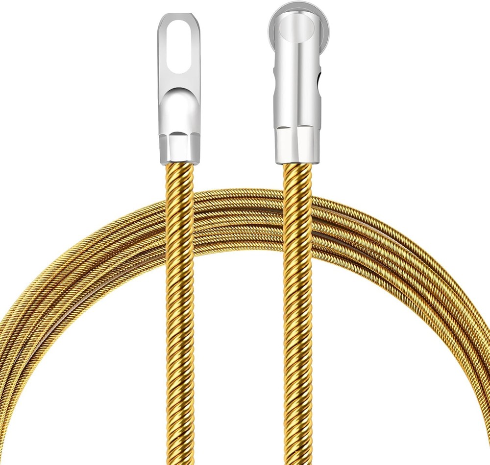 Fish Tape 33ft Wire Puller Running Electrical Wire Cable Pulley Head Spring, Hea