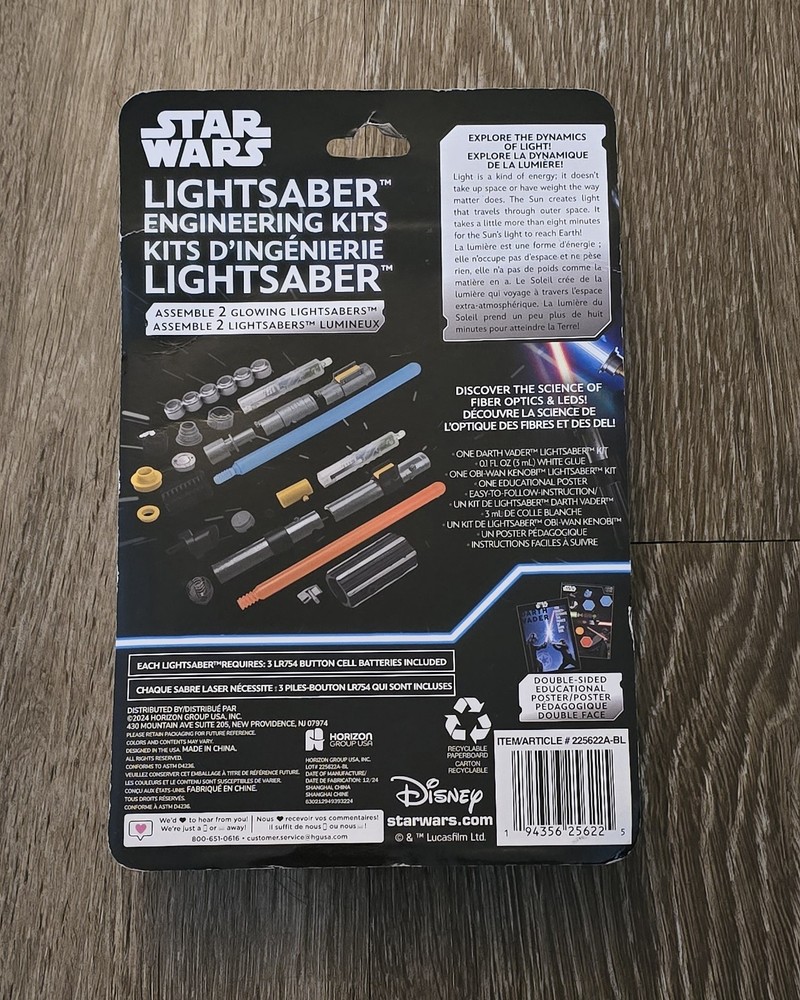 Star Wars Lightsaber STEM Engineering Kits Darth Vader & Obi Wan Kenobi