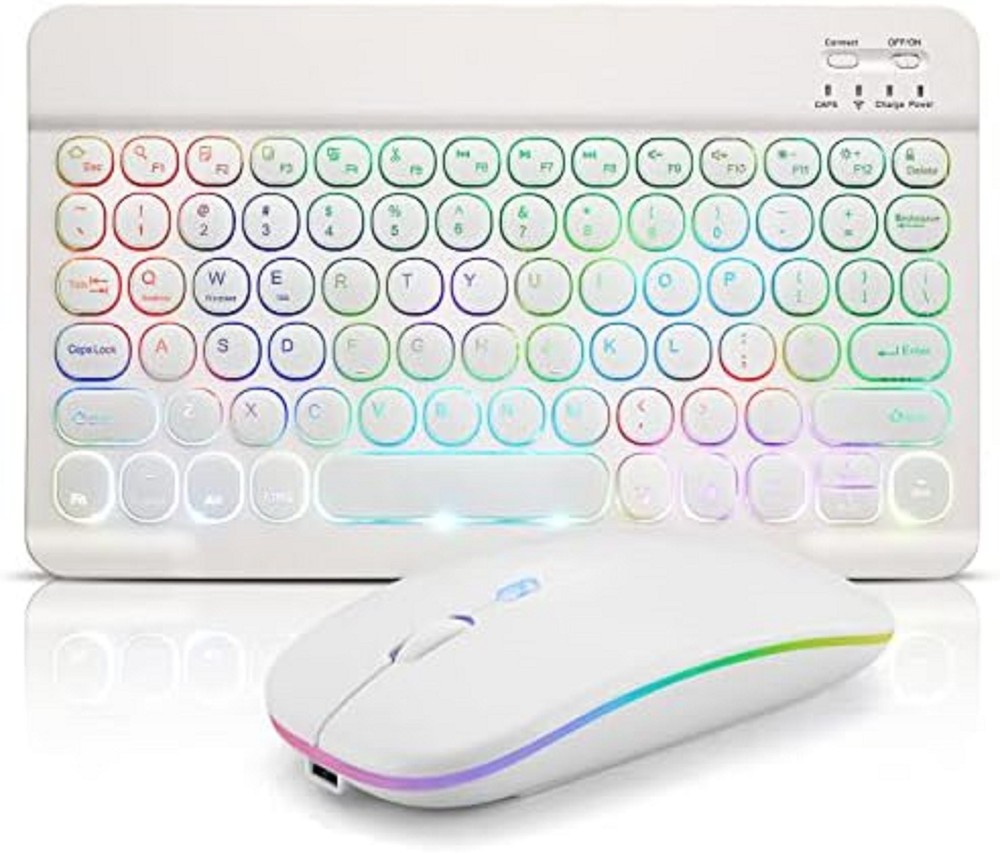 Bluetooth Keyboard and Mouse Combo for iPad - Rechargeable Wireless Keyboard.
