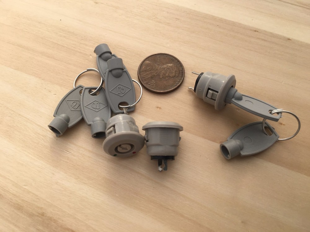 3 sets Key Switch OFF ON 12mm Lock toggle lock security electronic 1a 125v