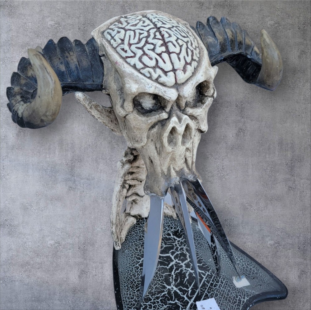 Skull Baphomet Skeleton Statue 2 Piece Statue SHARP