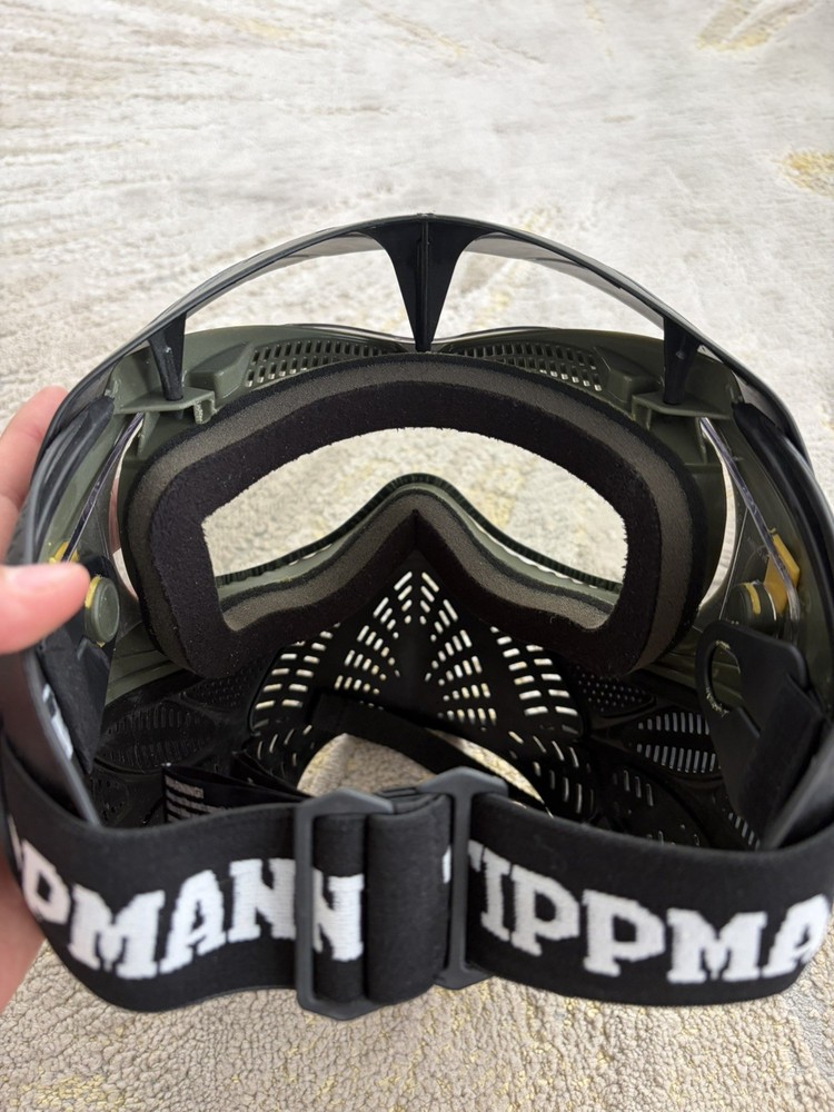 Tippmann Paintball Mask Black W/ Visor And Adjustable Strap