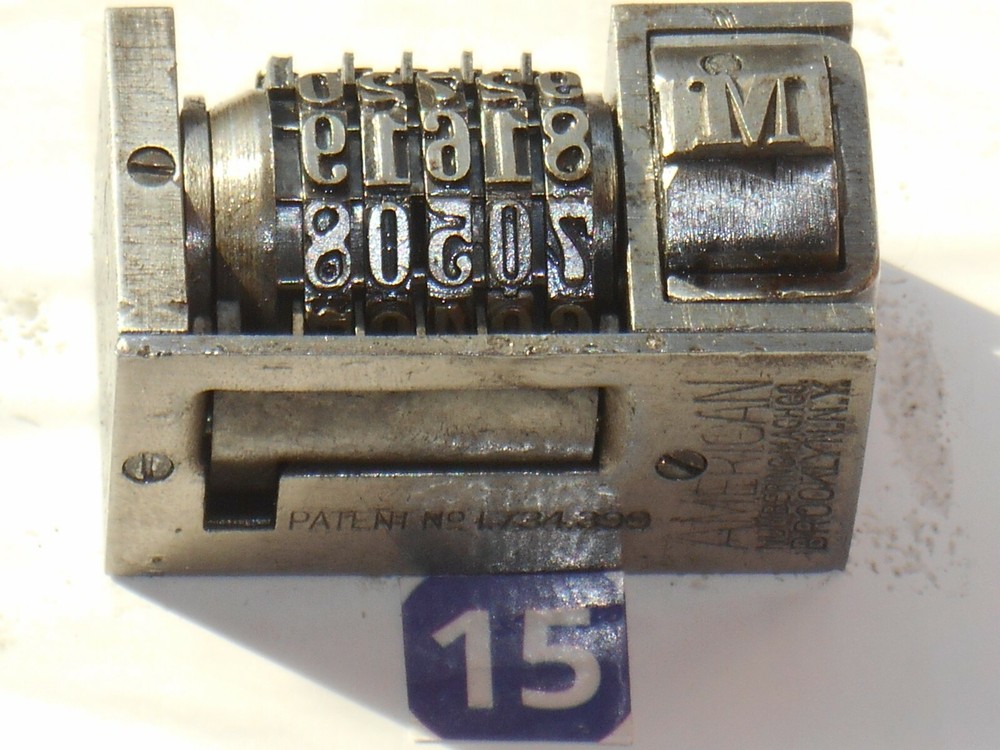 STANDARD American Reverse Letterpress Numbering Machine | 15