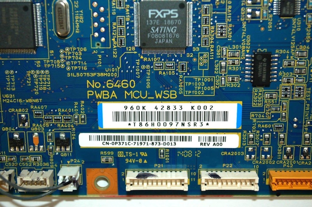 DELL 2135CN Printer ECU Engine Controller Board PWB P371C, D358F, MCU