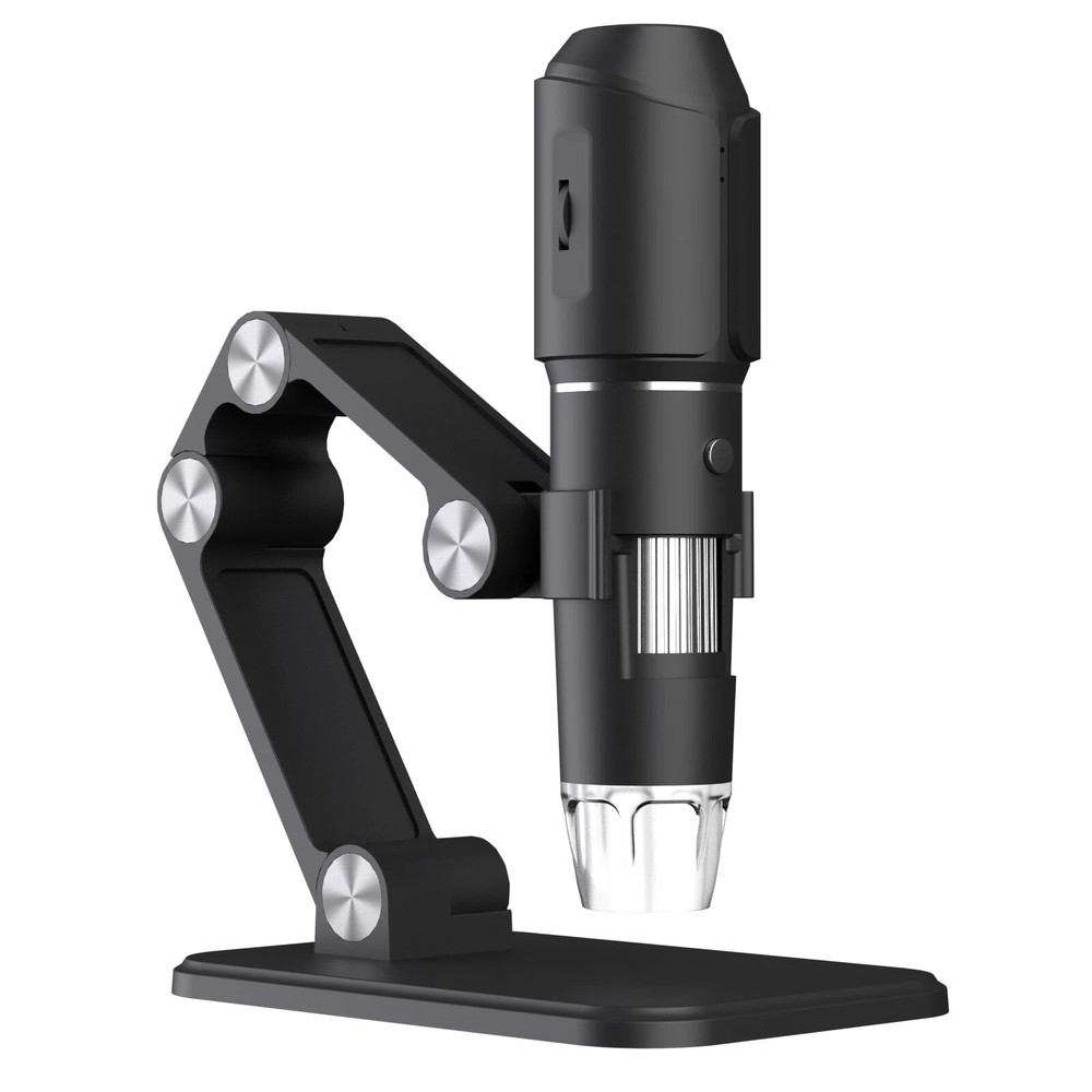 HD WiFi Digital Microscope 50x-1600x Magnifier with 8 LED Light Adjustable Stand