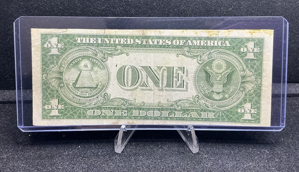 One Dollar Silver Certificate Error Missing Second And Third Print Z250