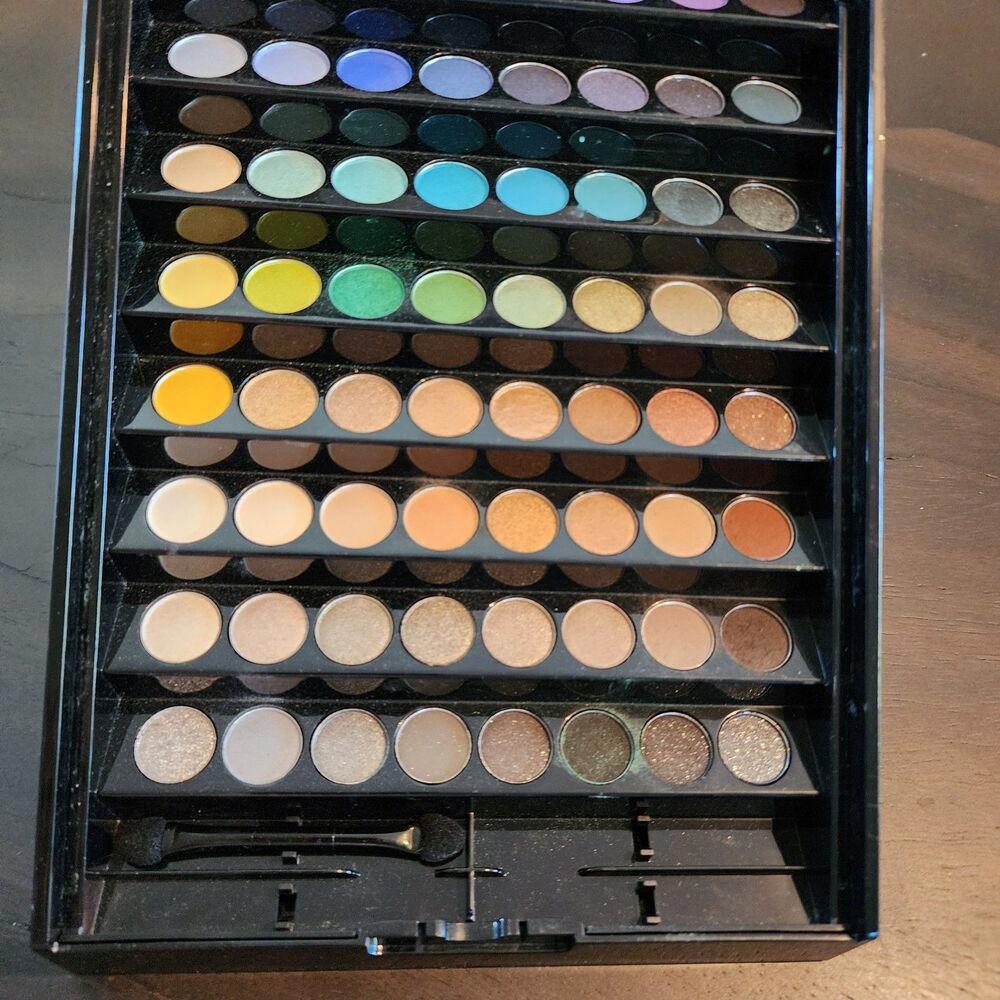 SEPHORA MAKEUP ACADEMY PALETTE FOLDOUT /SLIDE BLACK CASE & MIRROR