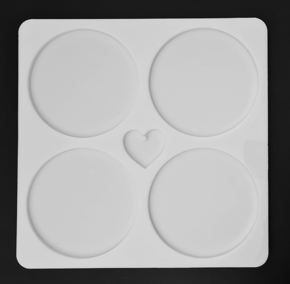 Large Round Coaster Silicone Mold AU