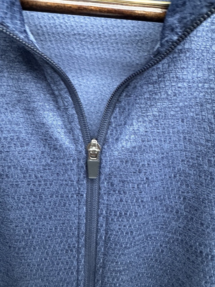 PGA tour full zip vest pullover blue Faint scale pattern Size XL