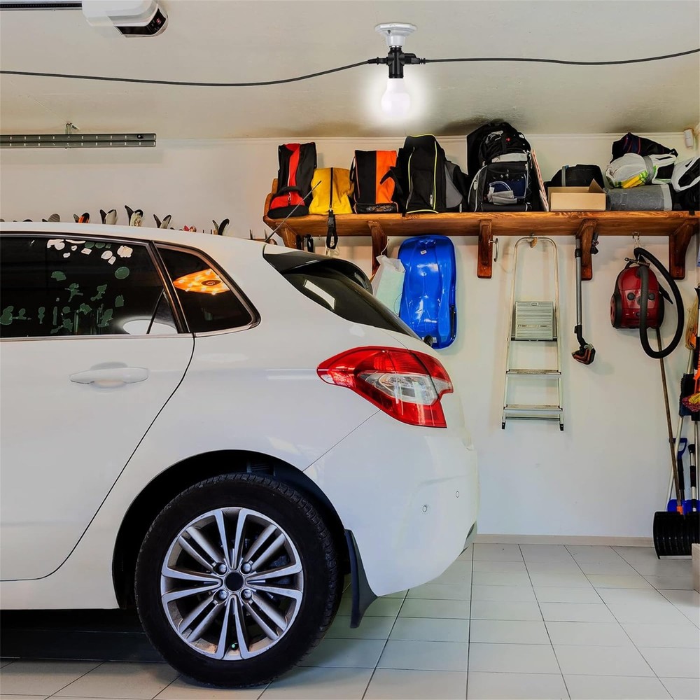 Black 3 Prong Light Socket Adapter with 2 Outlets E26 E27 Plug Converter