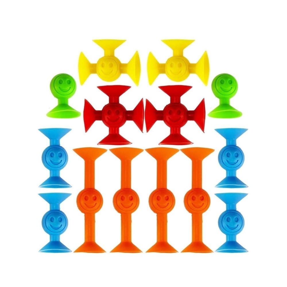JA-RU Such Fun Mini Suction Stackers (4 Packs, 14 Units per Pack) Fun Connect...