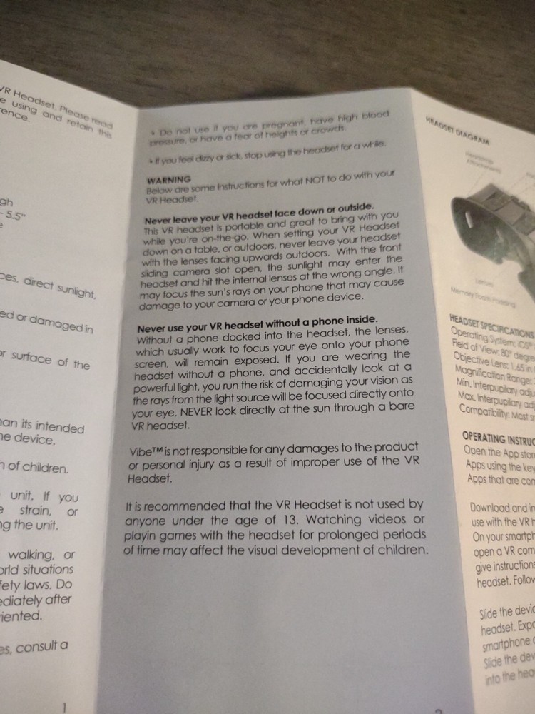 Vibe Essential Virtual Reality Headset