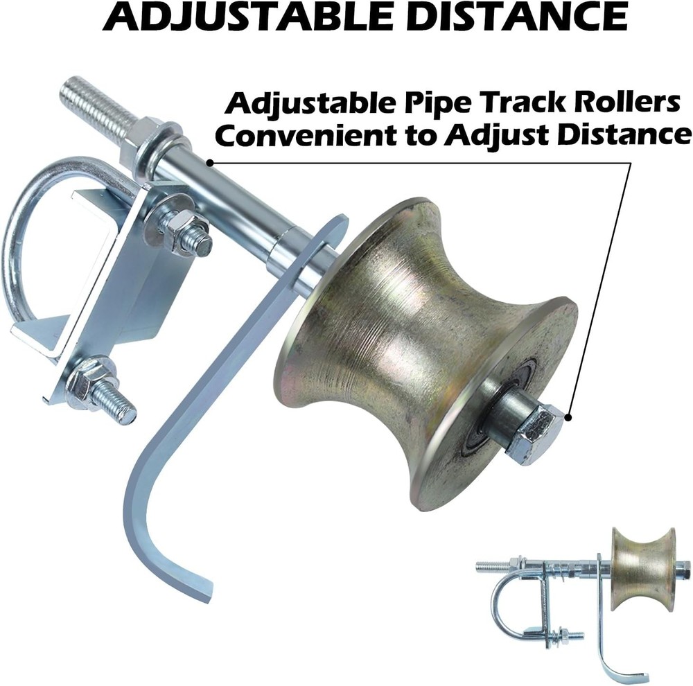 6" Wheels Rolling Gate Hardware Kit for Chain Link Gate | Sliding Gate Hardware