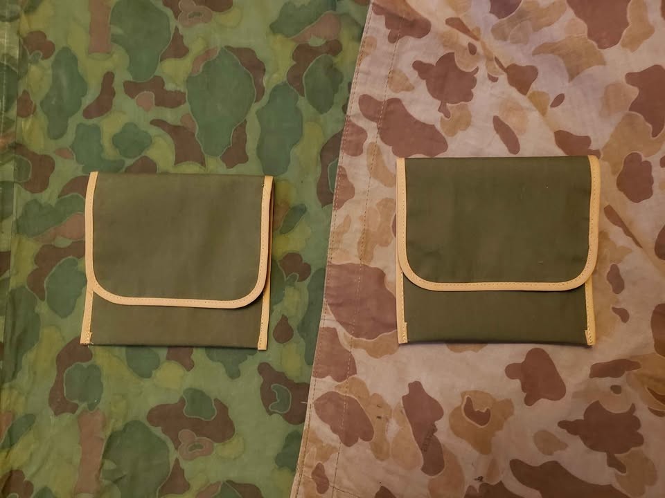 WWII US Military TOBACCO POUCH (empty). Plastic Lined, Reproduction