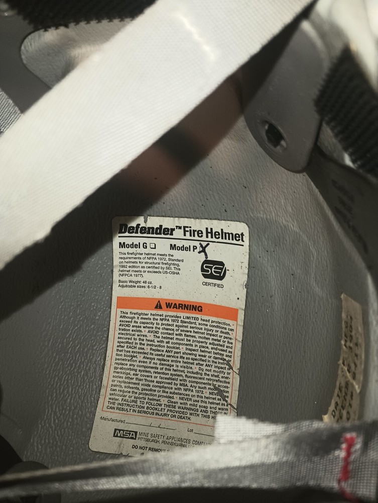 Defender Fire Helmet with Shield. Model P