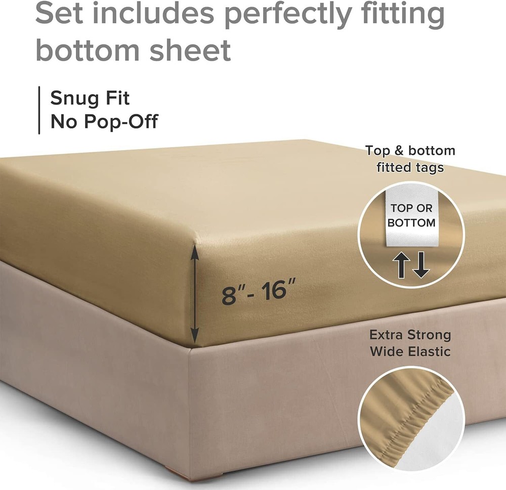 Hotel Luxury Single Fitted Sheet Only, Double Brushed Microfiber by CGK Linens