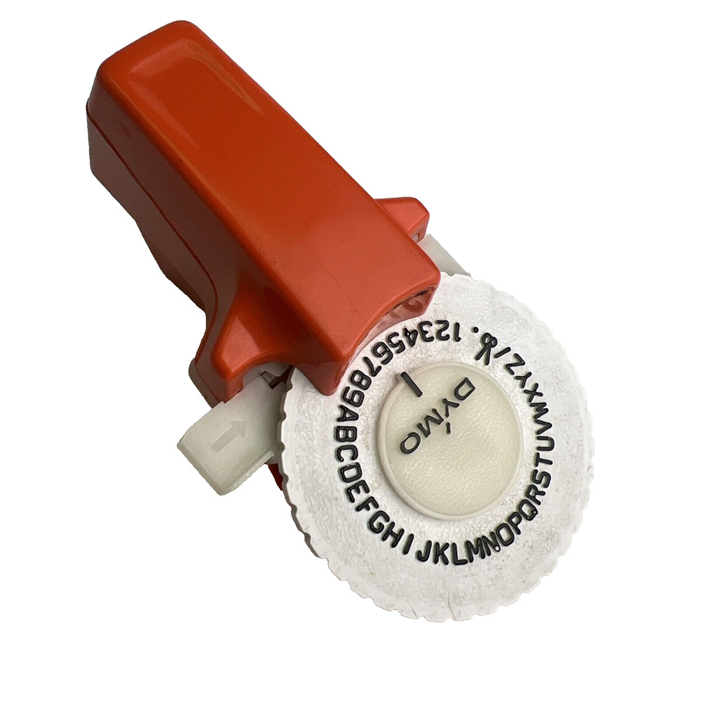 Vintage Dymo Mini Handheld Label Maker USA Orange Untested