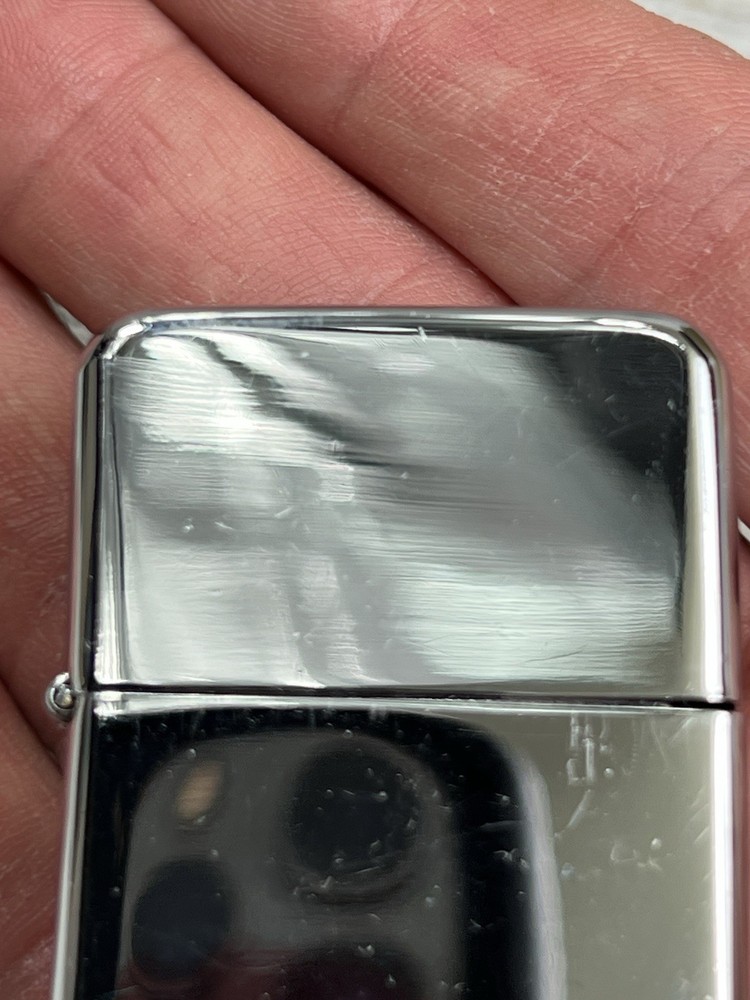 Ronson Wind II Shiny Chrome Windproof Lighter Sparks AS-IS Used Untested Scratch