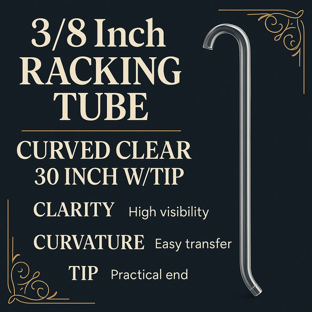 Fermtech 3/8 inch Racking Tube - Curved Clear 30 inch W/Tip (Single)