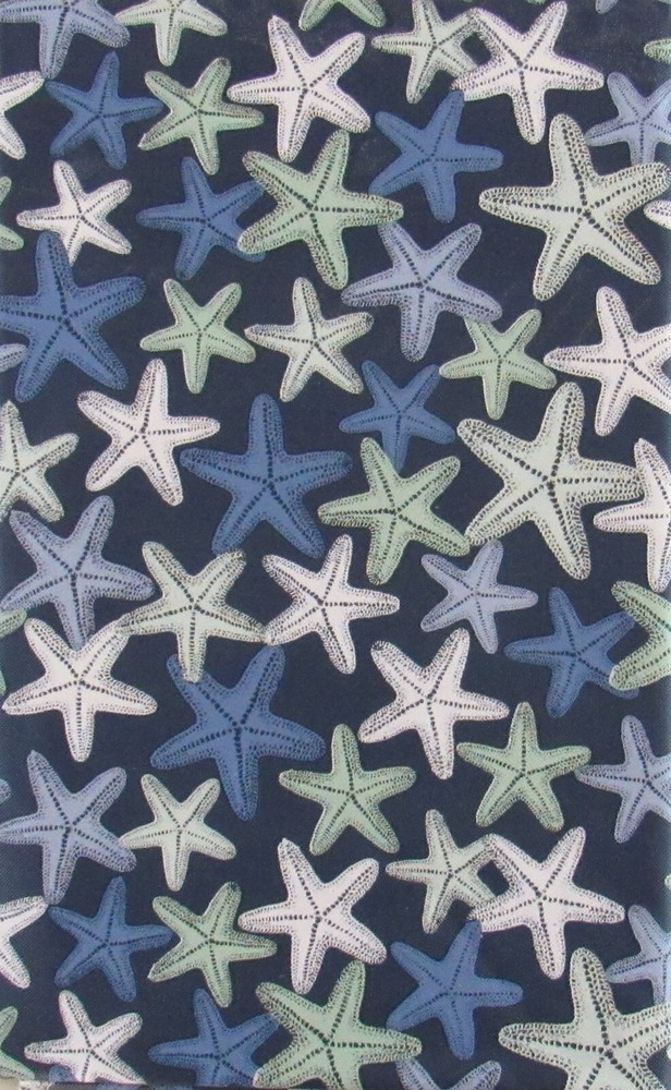 Starfish Montage Vinyl Flannel Back Tablecloth - Various Sizes