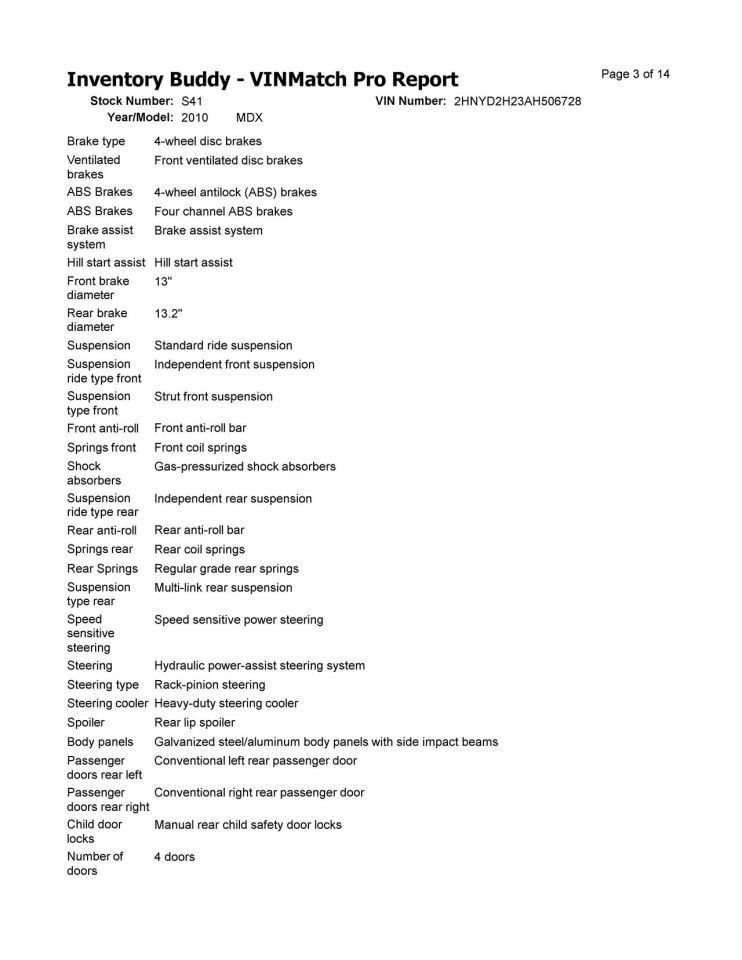 MDX 2010 Transmission Shift 1113660