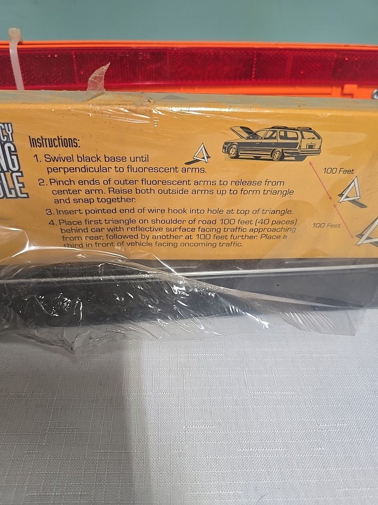 Lot Of 2 Victor Folding Auto Emergency Warning Triangle Roadside Reflectors