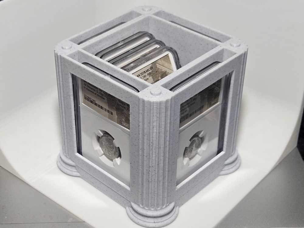 Coin slab stackable display storage for NGC PCGS ANACS CAC 3D printed WITH lid