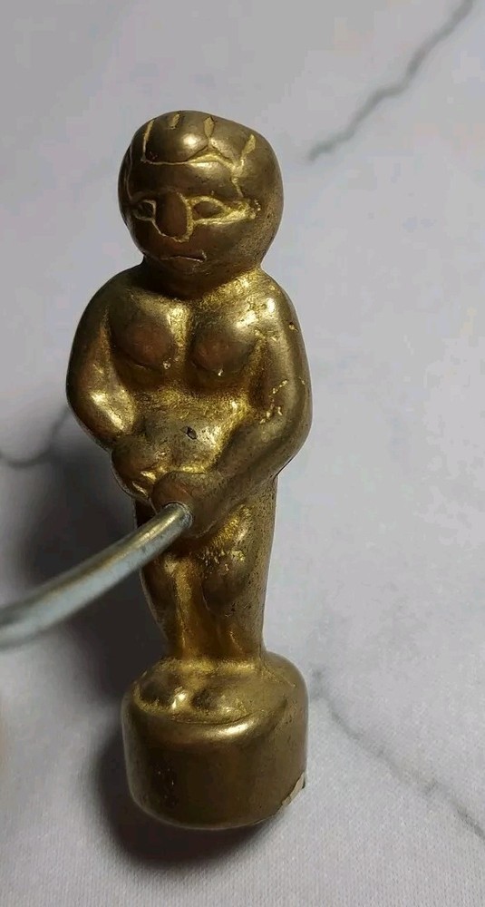 Brass Nude Naughty Boy Corkscrew Wine Bottle Opener Risque Barware Tools