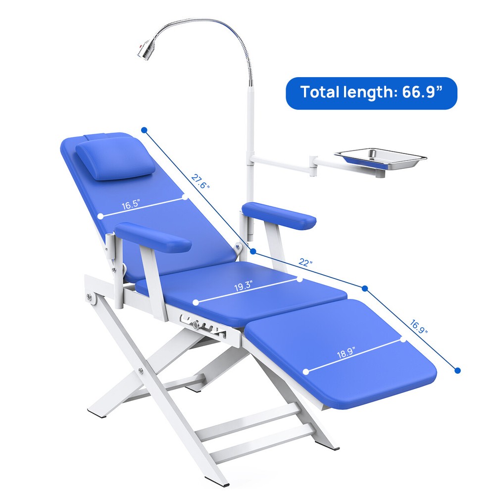 Mobile Dental Delivery Unit Rolling Box Air Compressor Suction / Folding Chair