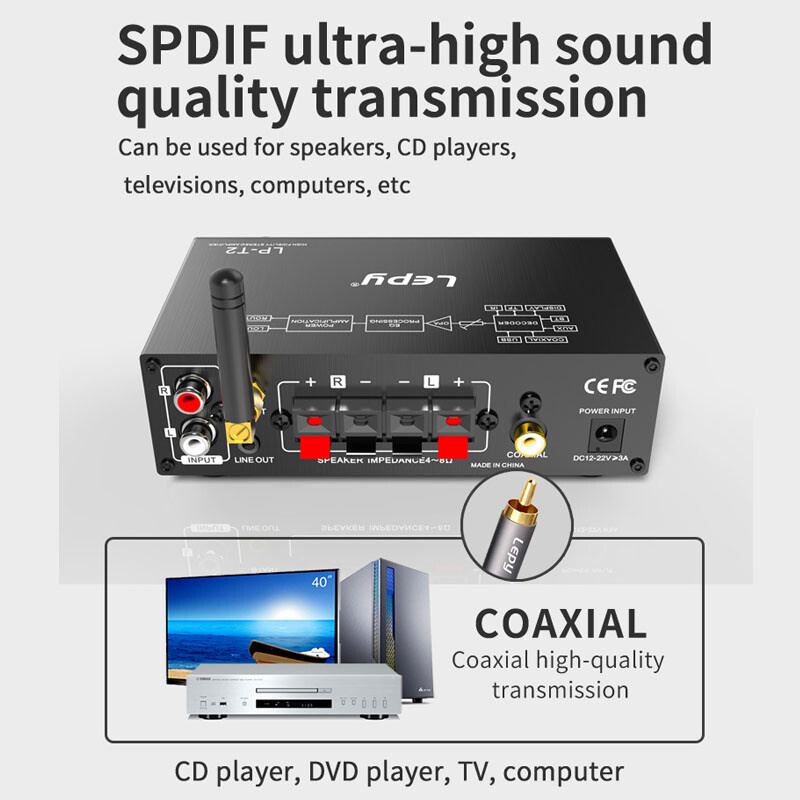 ‌Studio-Grade Amplifier: 50Wx2 Output & Noise-Free Design‌