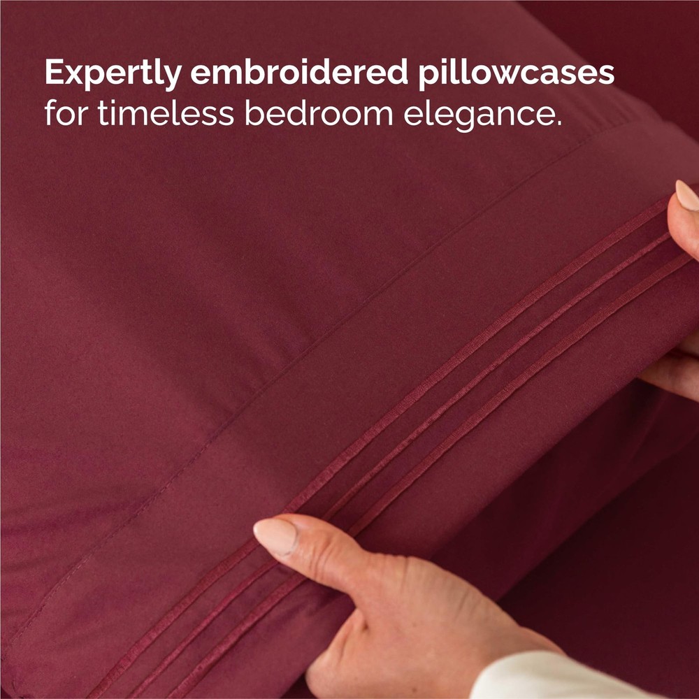 King Size 4 Piece Sheet Set - Comfy Breathable Cooling Bed Sheets Set - Hote...