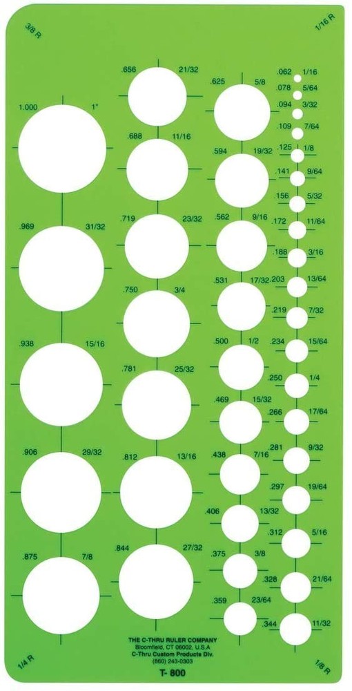 Circle Template Small T800 Exclusive Edition Drawing Drafting Stencil